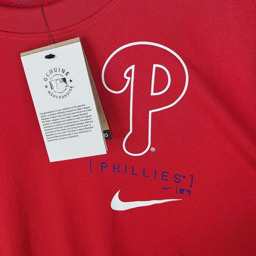 Philadelphia Phillies Nike Baseball Tee Men's Sz 3XL Red Dri-Fit Tank‎ Top Shirt